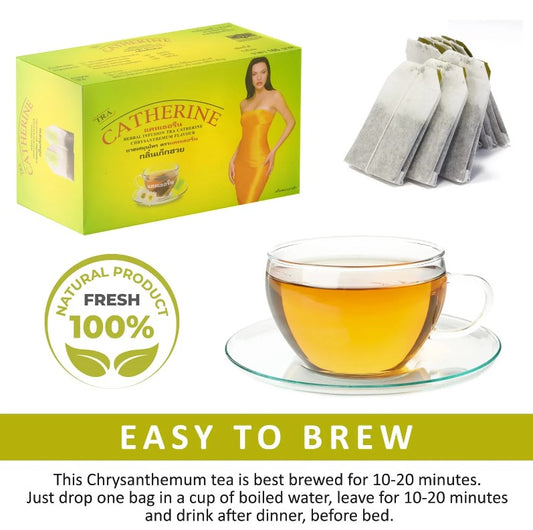 Catherine Herbal Infusion Slimming Diet Weight Loss Laxative Tea, 64 Tea Bags, 2 Boxes .. علبتان من شاي كاثرين إنفيوجن العشبي للتخسيس وخسارة الوزن، 64 كيس شاي
