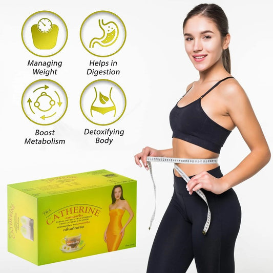 Catherine Herbal Infusion Slimming Diet Weight Loss Laxative Tea, 64 Tea Bags, 2 Boxes .. علبتان من شاي كاثرين إنفيوجن العشبي للتخسيس وخسارة الوزن، 64 كيس شاي