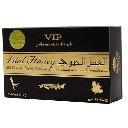 Vital vip Honey, 15g x 12 Sachets, Original Honey, العسل أصلي للرجال